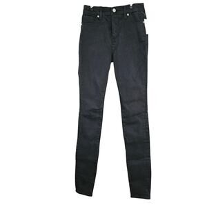 Good American Black Good Legs High Rise Shaping Stretch Skinny Jeans 2/26 NWT